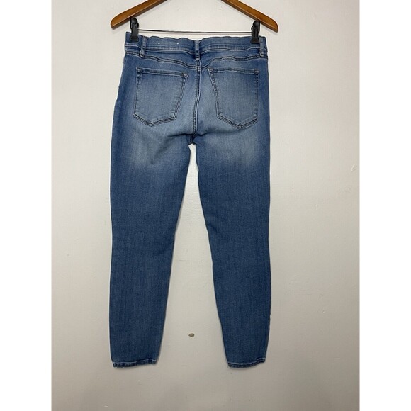 Loft Womens 6 Modern Skinny Ankle Stretch Patchwork Jeans Pants - Picture 8 of 11